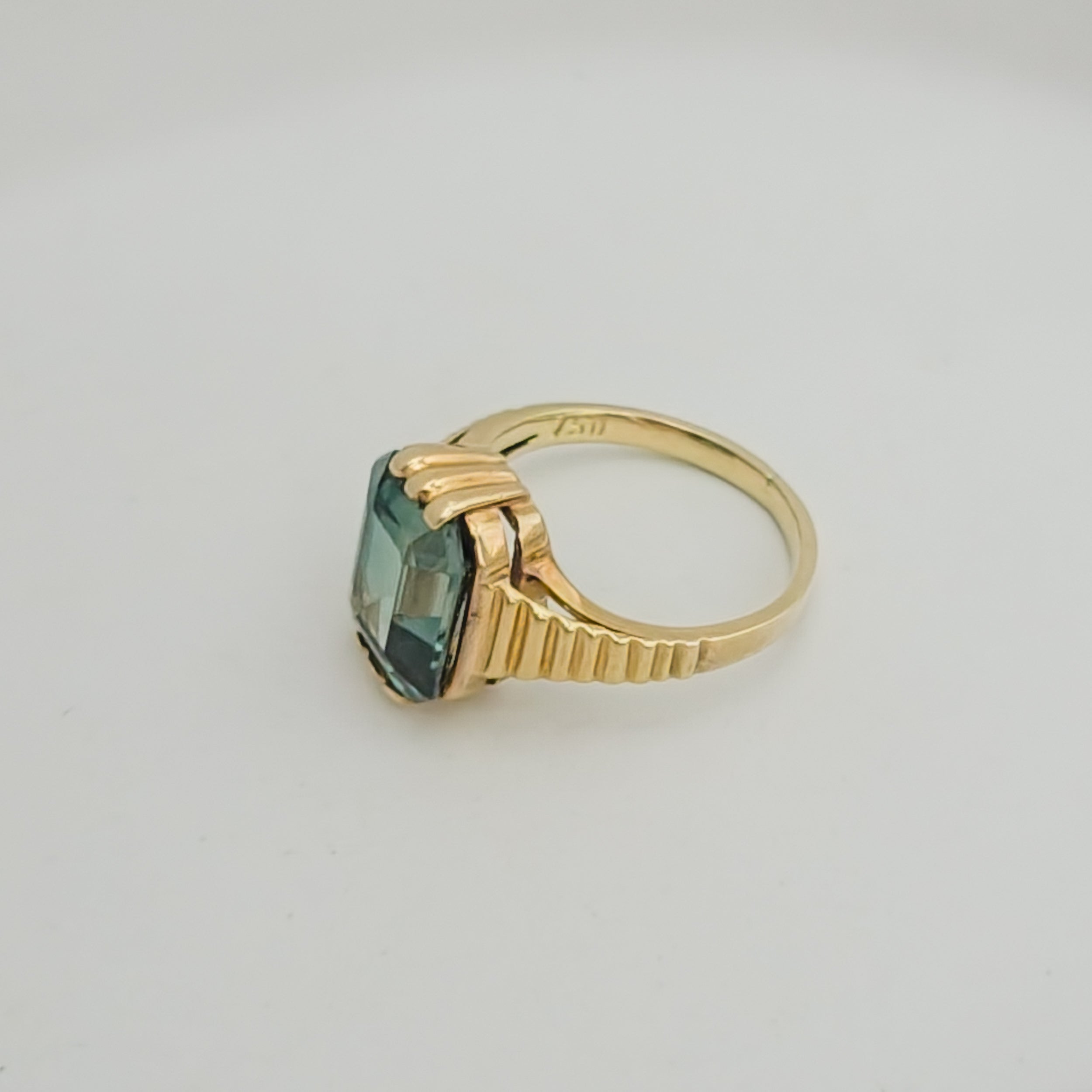 Vintage gold ring with mystical tourmaline