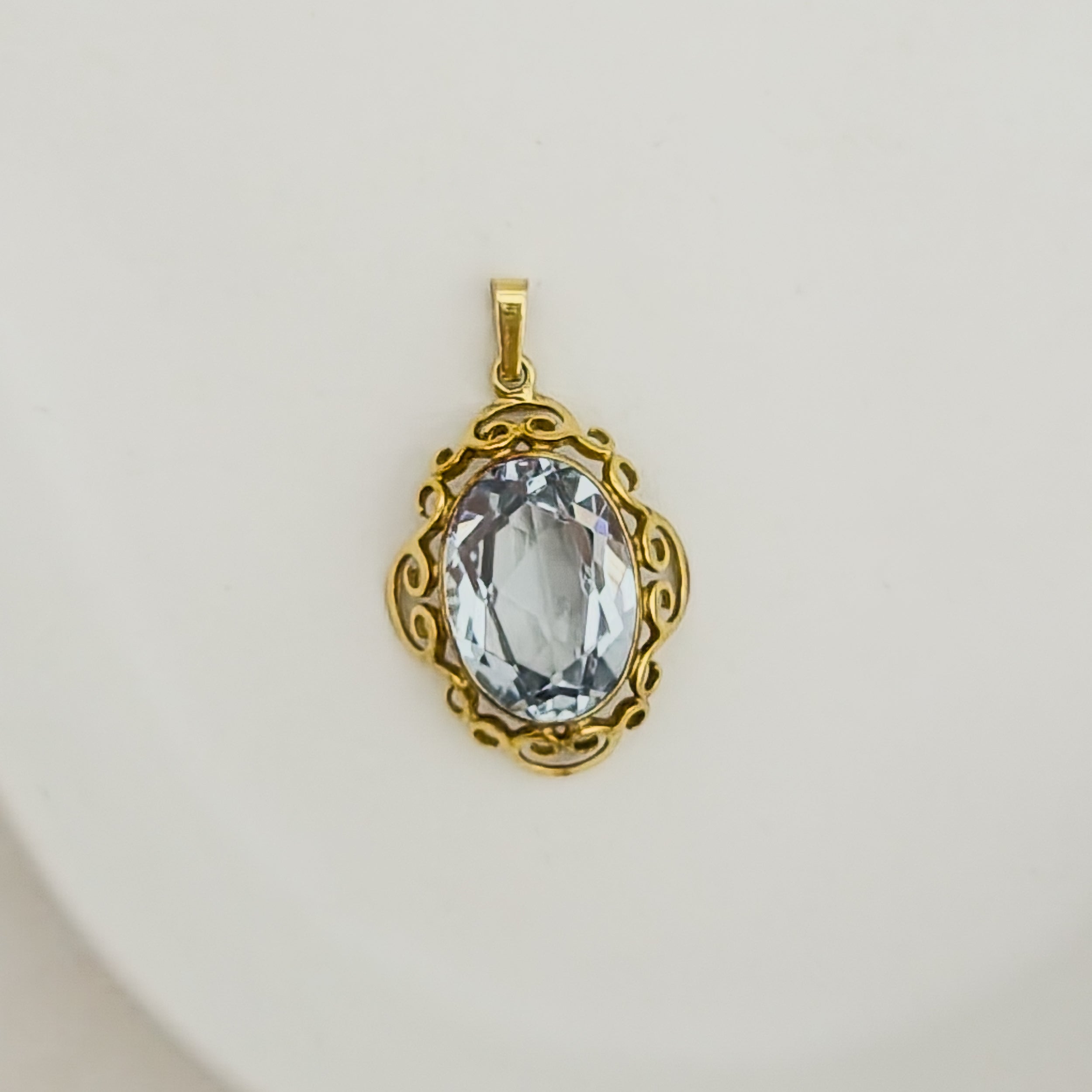 Antique gold ring with blue gemstone