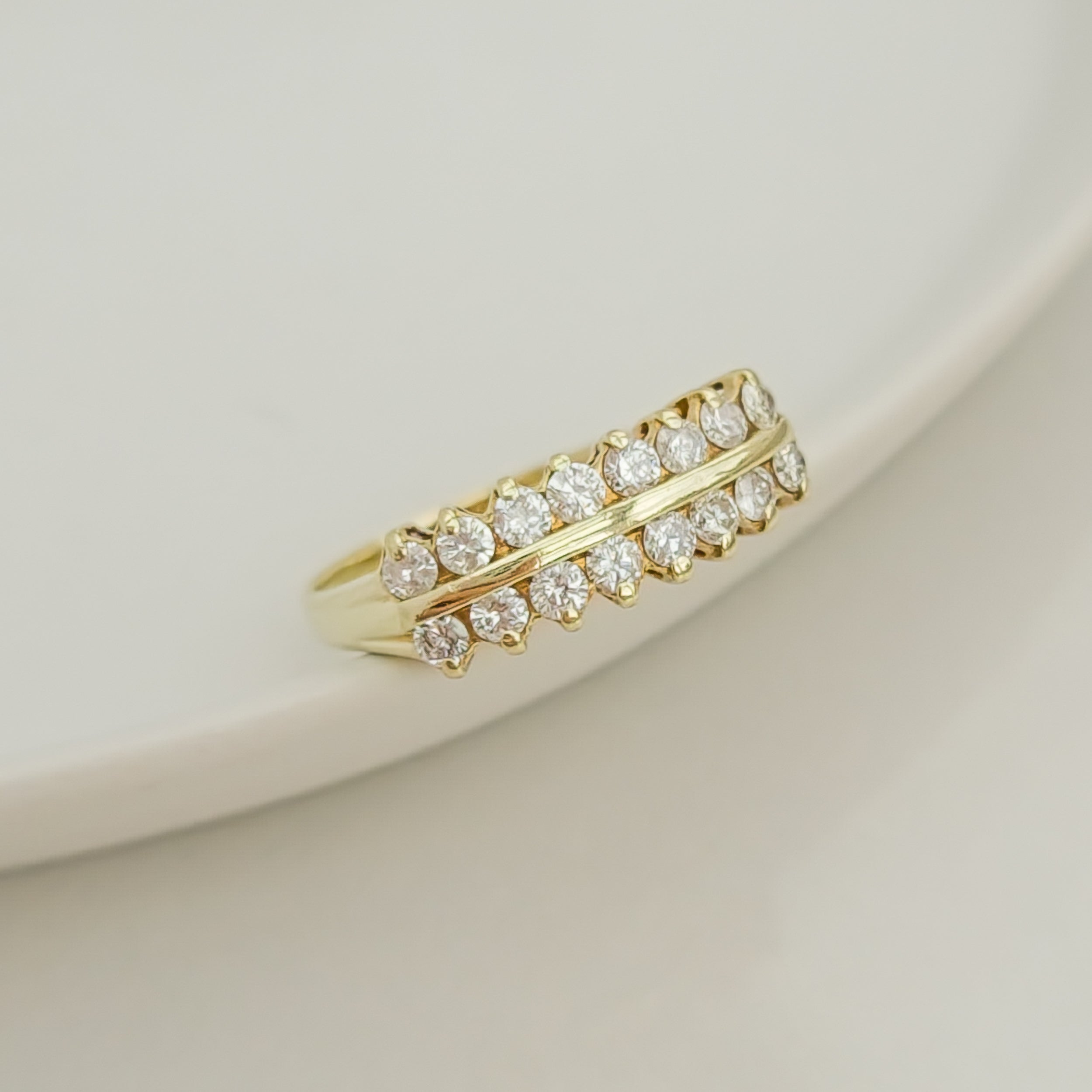 Brillantring aus 14 K Gelbgold