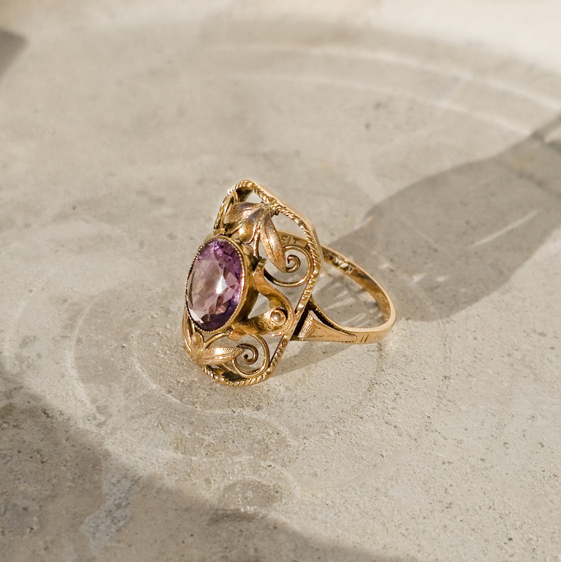 Jugendstil-Ring Amethyst