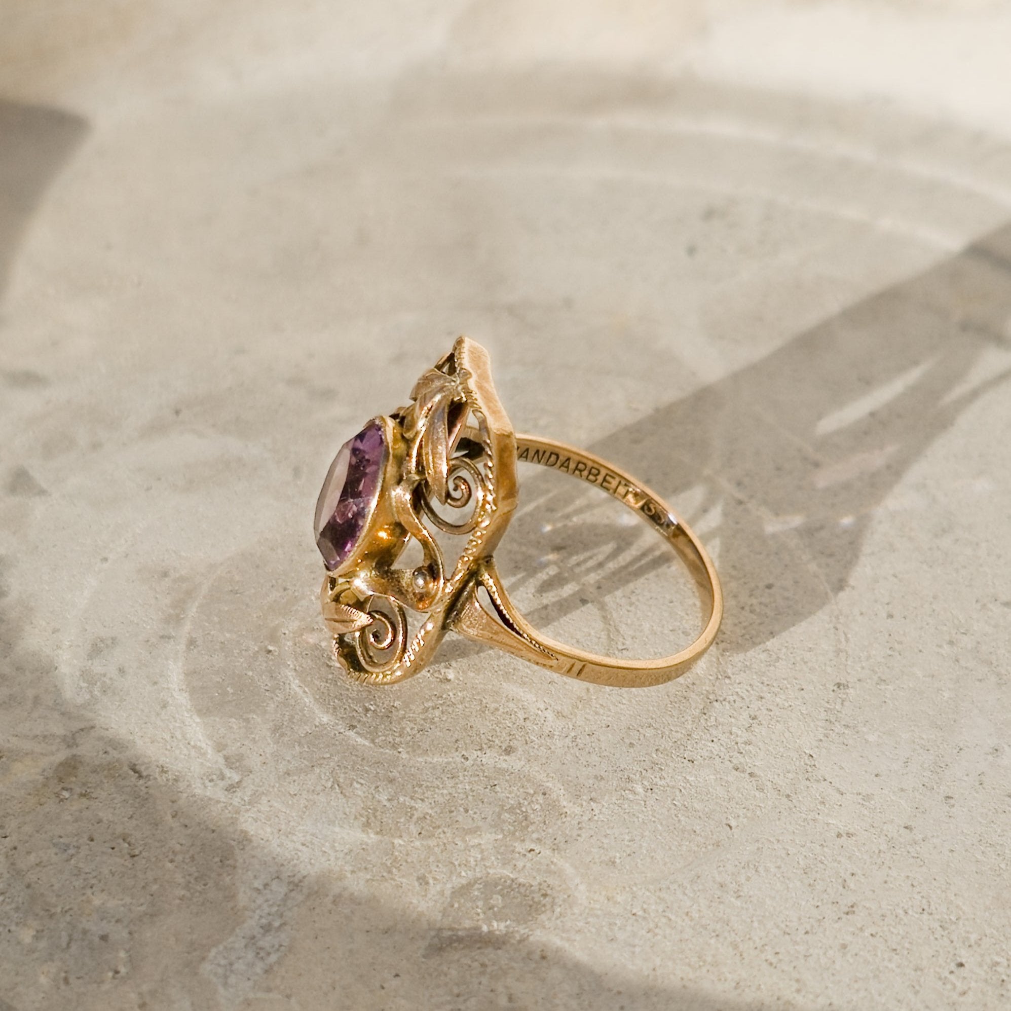 Jugendstil-Ring Amethyst