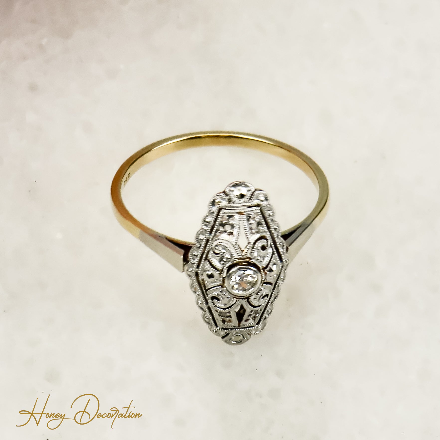 Art Deco 585 Goldring – Retro-Chic