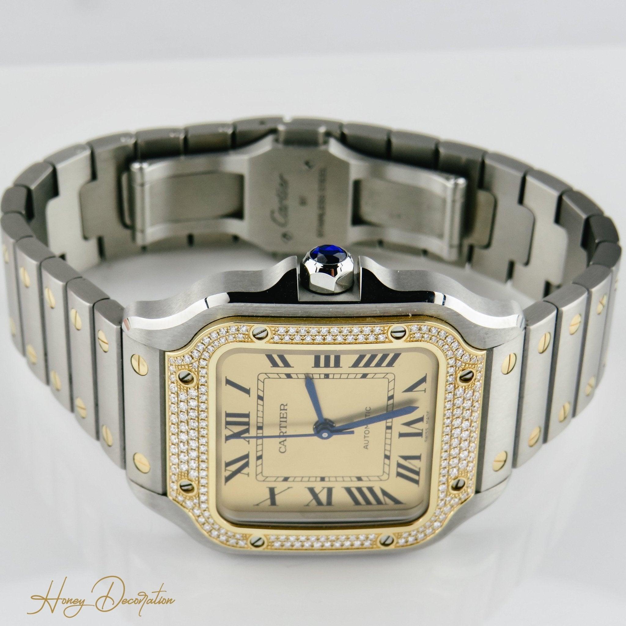 Cartier Damen-/Unisexuhr Santos de Cartier W3SA0007 - Honey Decoration