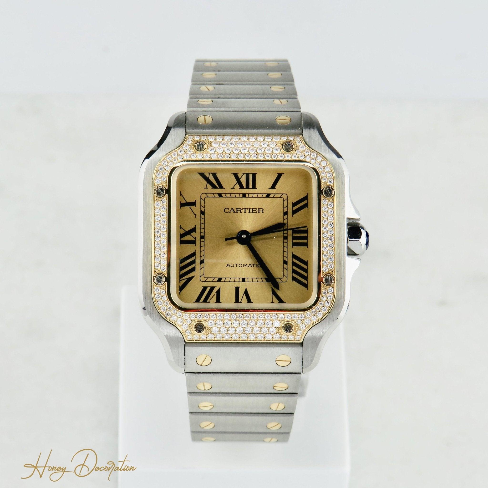 Cartier Damen-/Unisexuhr Santos de Cartier W3SA0007 - Honey Decoration