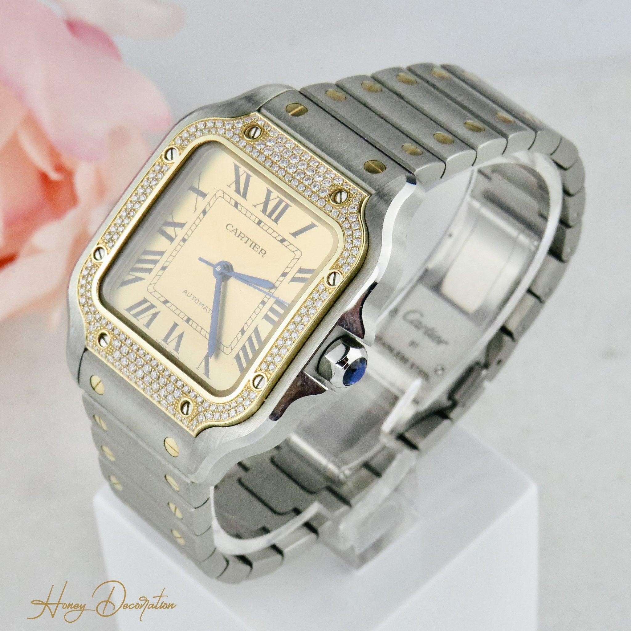 Cartier Damen-/Unisexuhr Santos de Cartier W3SA0007 - Honey Decoration