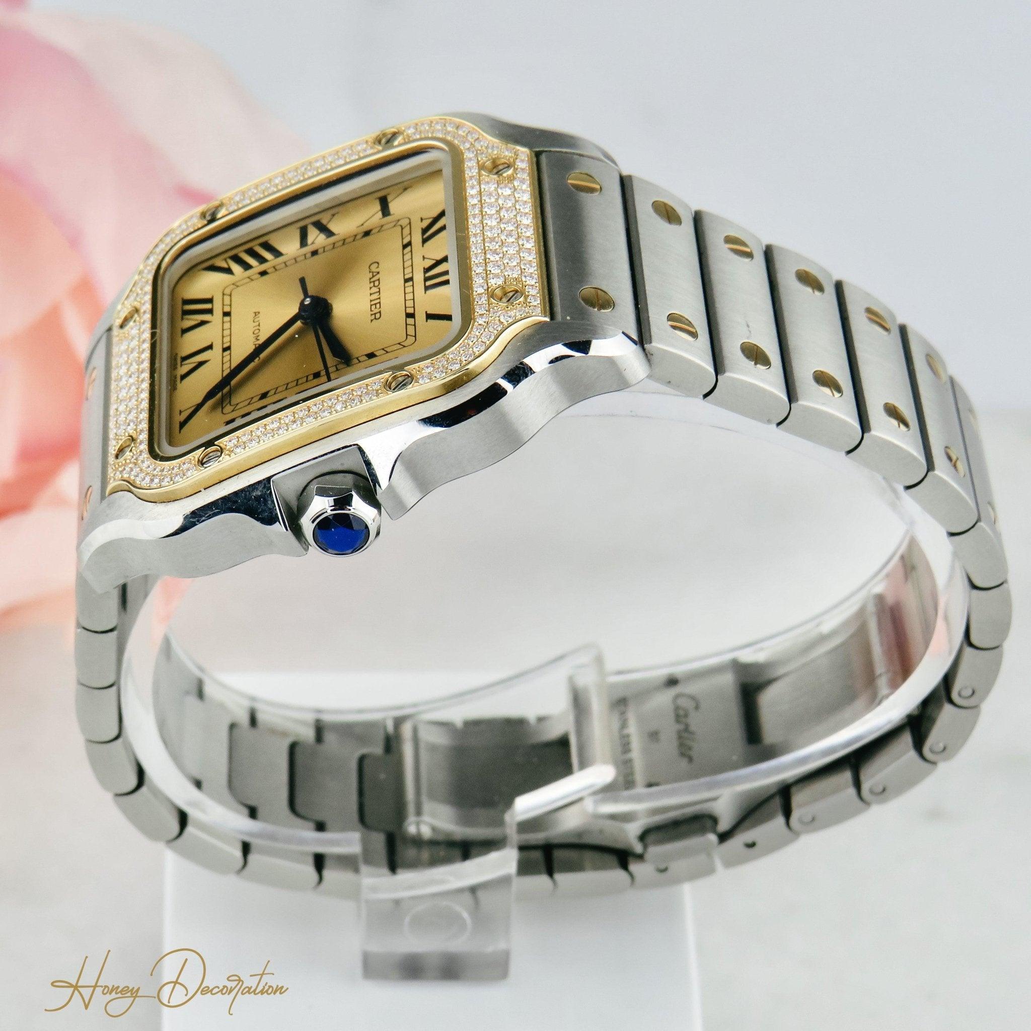 Cartier Damen-/Unisexuhr Santos de Cartier W3SA0007 - Honey Decoration