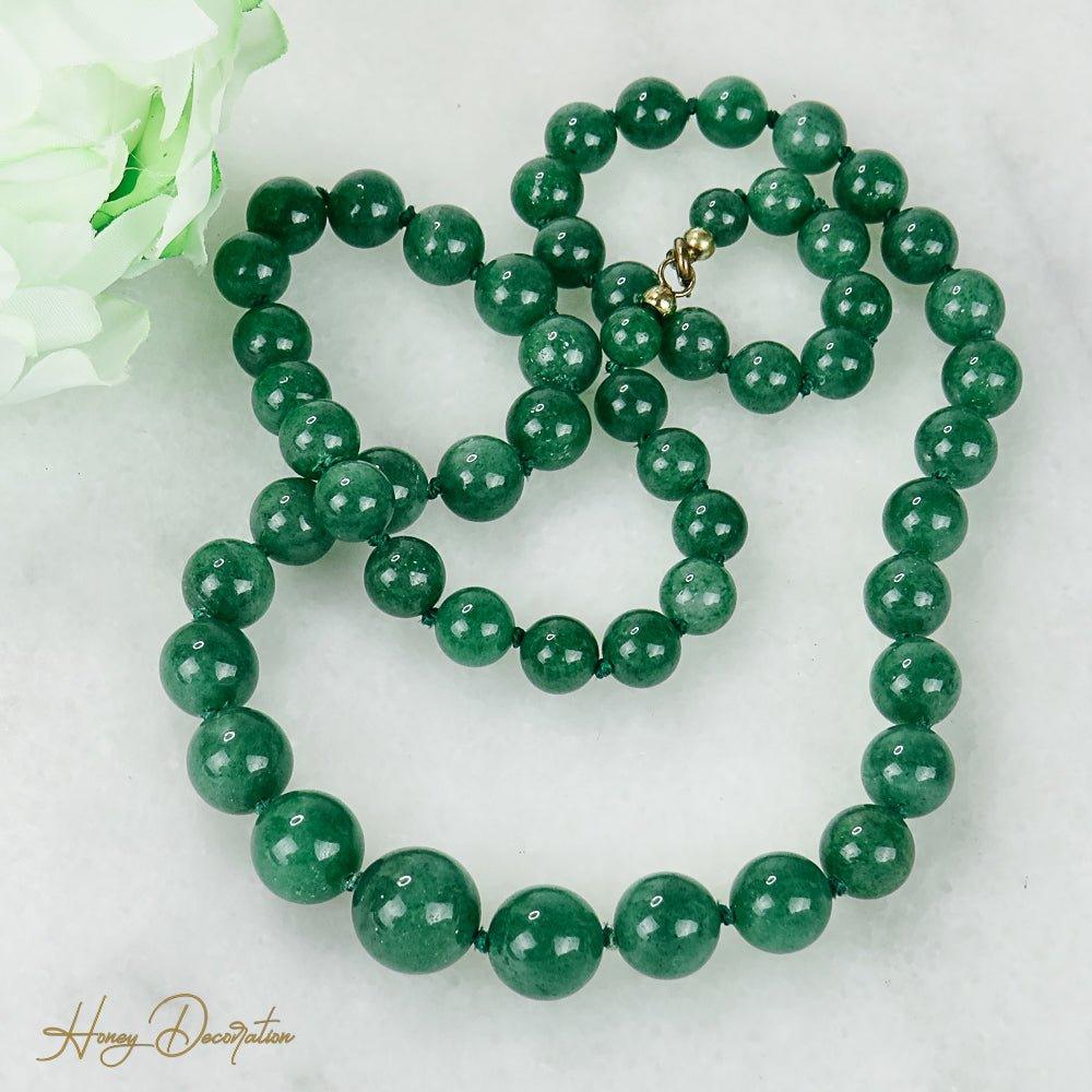 Kugelkette aus Jade - Honey Decoration