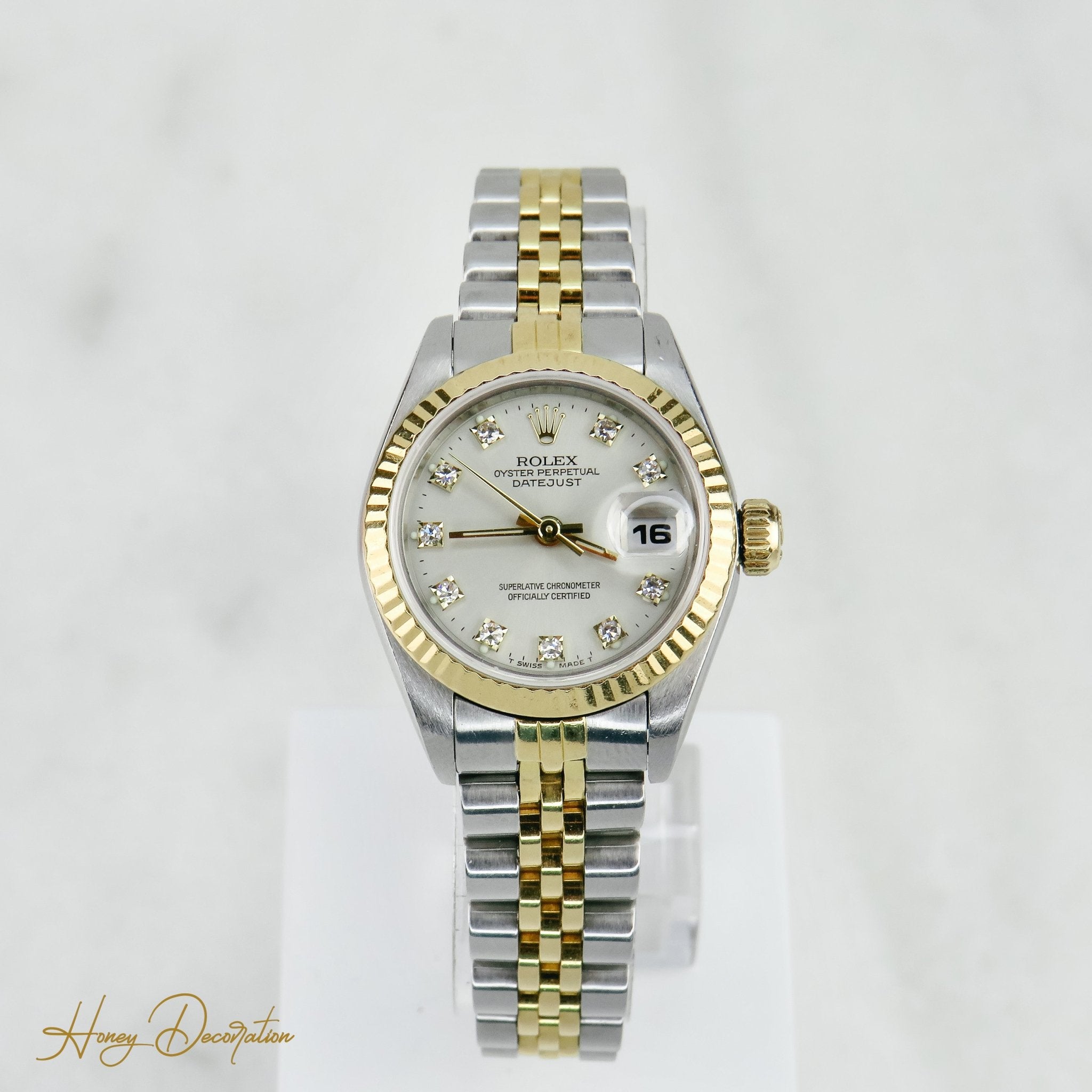 Rolex Lady Datejust Stahl/Gold mit Diamant-Ziffernblatt - Honey Decoration