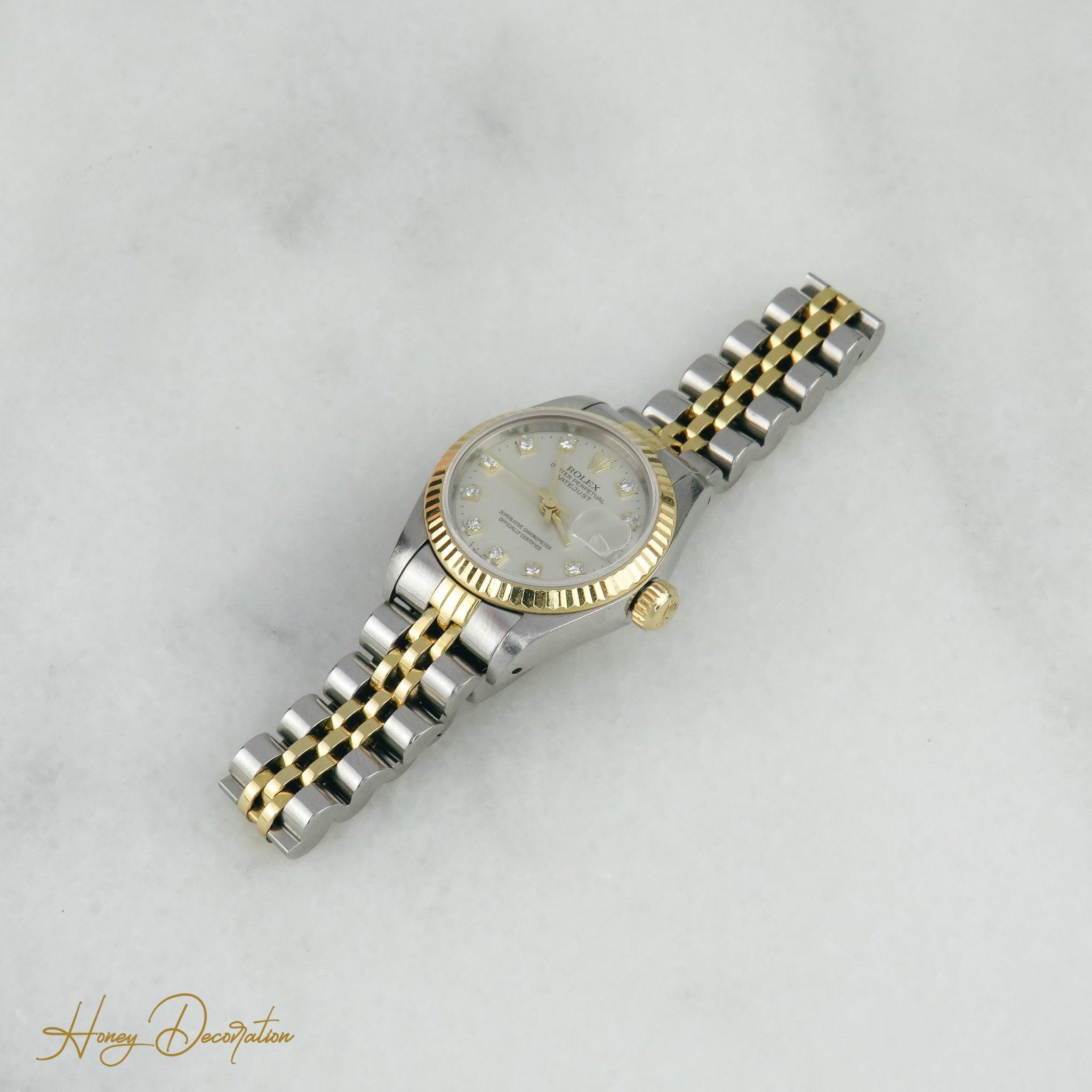 Rolex Lady Datejust Stahl/Gold mit Diamant-Ziffernblatt - Honey Decoration