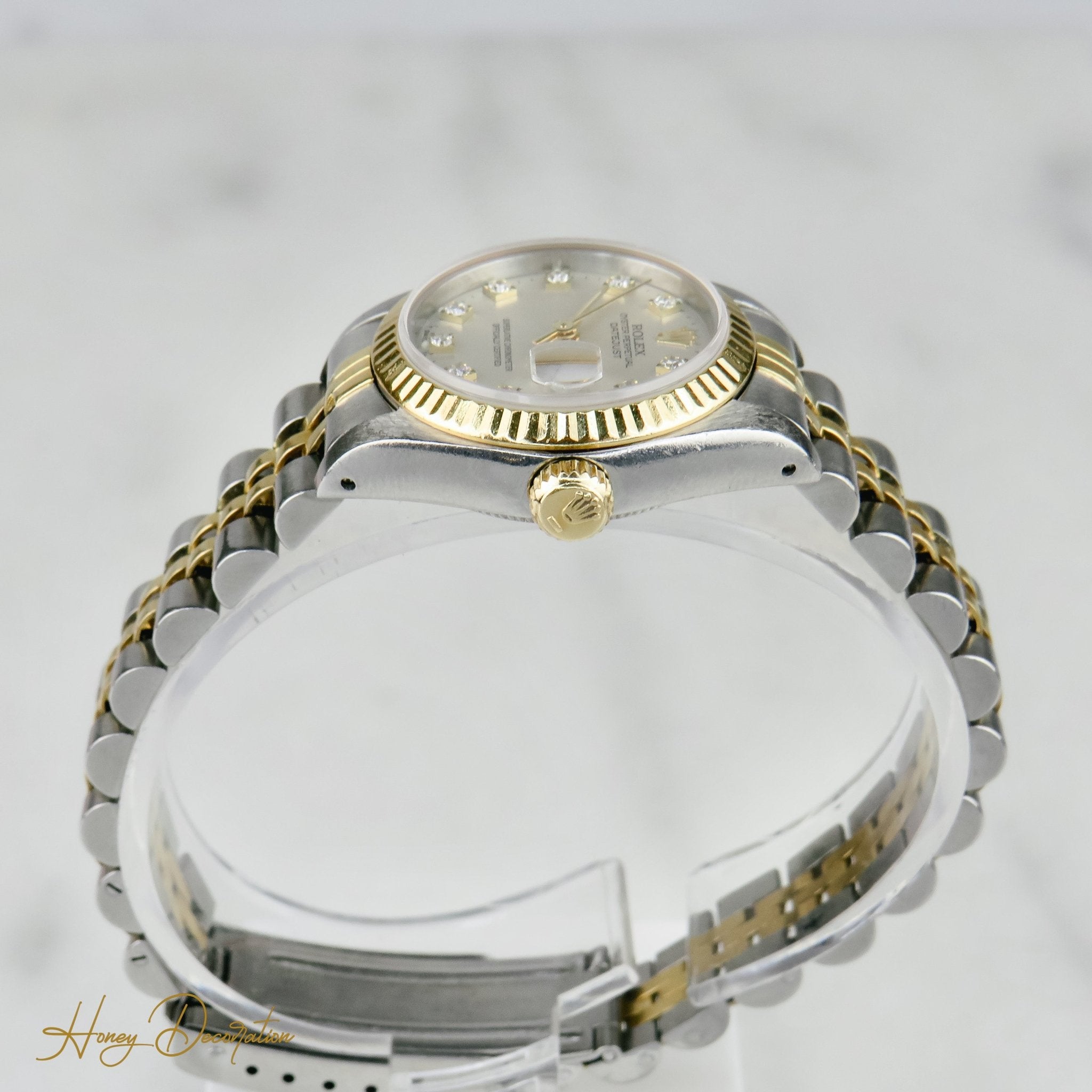 Rolex Lady Datejust Stahl/Gold mit Diamant-Ziffernblatt - Honey Decoration