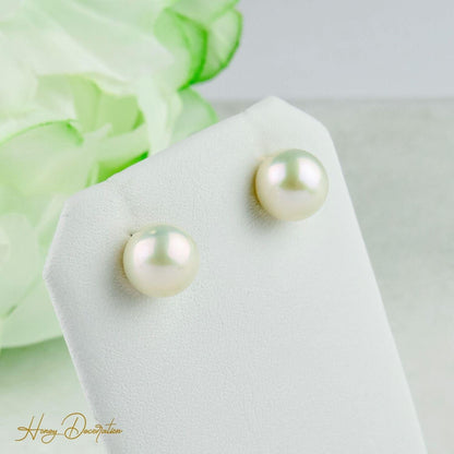 Vintage Perlen-Ohrringe aus 14ct Gold - Honey Decoration